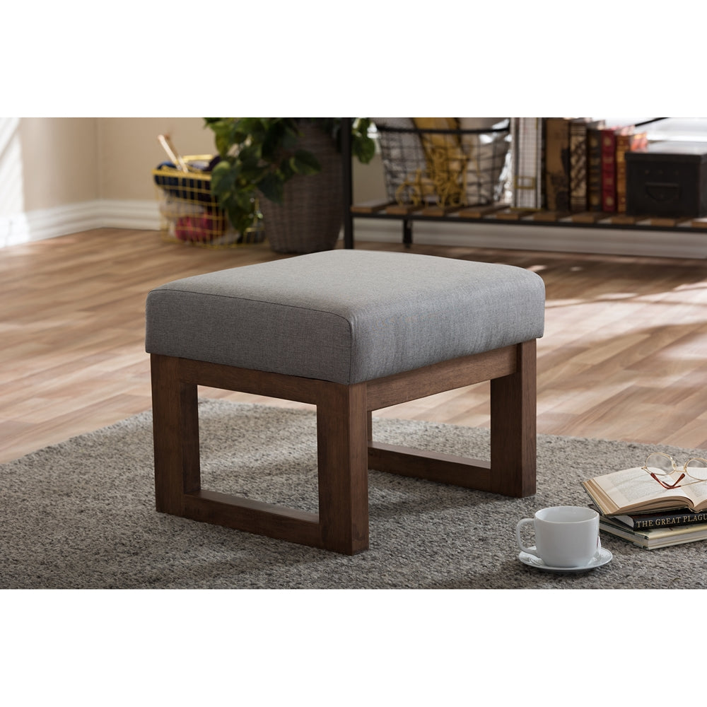 Baxton Studio - Yashiya Ottoman in Grey - BBT5200-Grey view 4