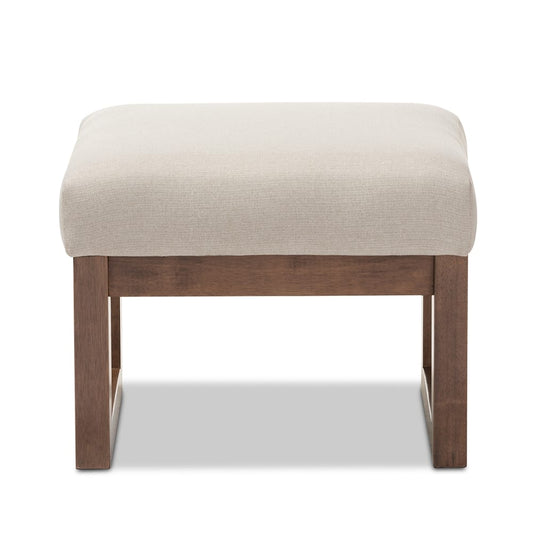 Baxton Studio - Yashiya Ottoman in Light Beige - BBT5200-Light Beige view 2