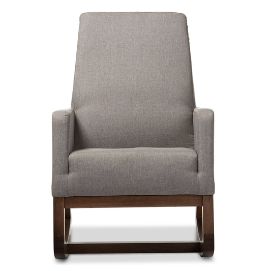 Baxton Studio - Yashiya Rocking Chair in Grey - BBT5199-Grey view 2