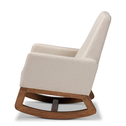 Baxton Studio - Yashiya Rocking Chair in Light Beige - BBT5199-Light Beige view 2