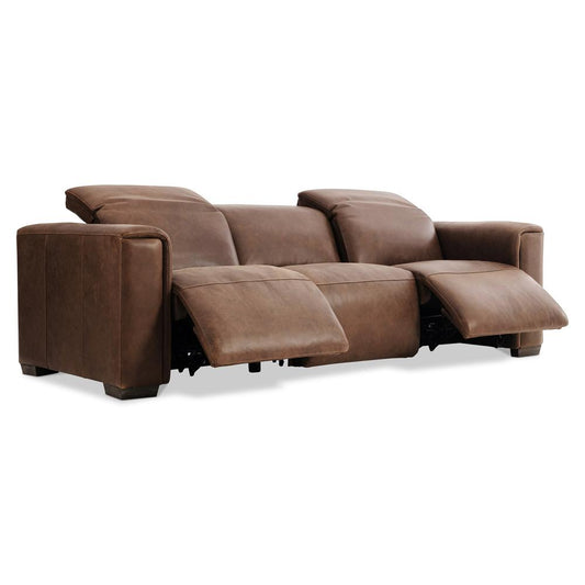 Bernhardt - Billings Leather Power Motion Sofa in Brown - 527RLO veiw 2