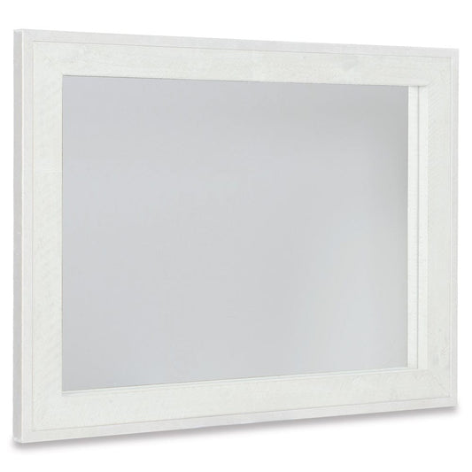 Bernhardt - Denys Mirror in Brushed White - Brushed White / Glazed Silver - 398331W view 2