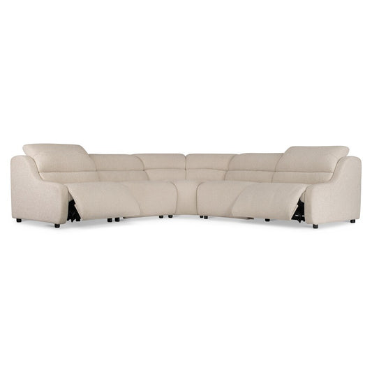 Bernhardt - Gio 5 Piece Fabric Power Motion Sectional in Cream - K2181 veiw 2