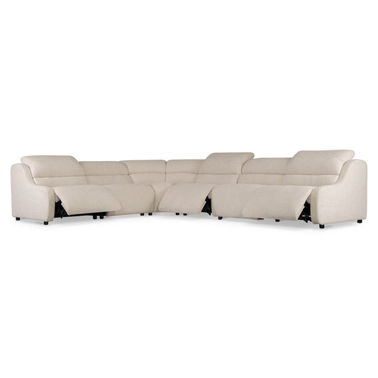 Bernhardt - Gio 6 Piece Fabric Power Motion Sectional in Cream - K2182 veiw 2