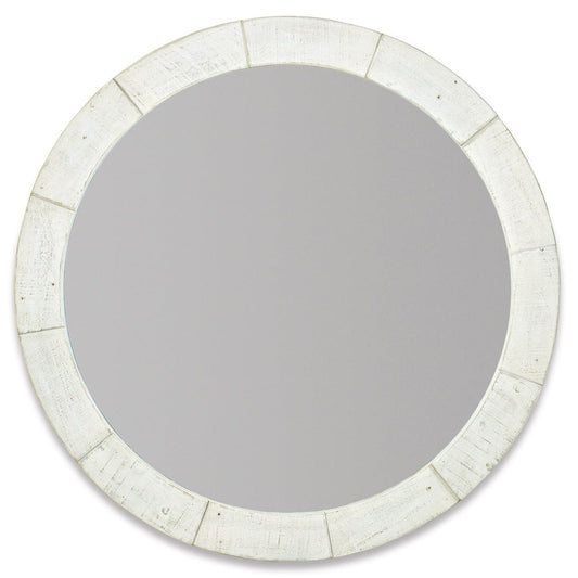 Bernhardt - Piper Round Mirror in Brushed White - 398333W view 2