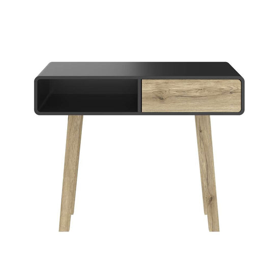 Bestar - Alhena 40W Console Table in Uv Black &Amp; Sandy Brown Oak - 119160-000133 veiw 2
