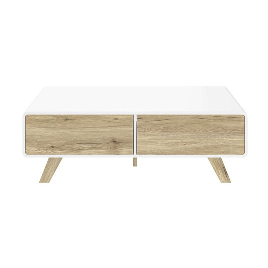 Bestar - Alhena 48W Coffee Table in Uv White &Amp; Sandy Brown Oak - 119161-000001 veiw 2