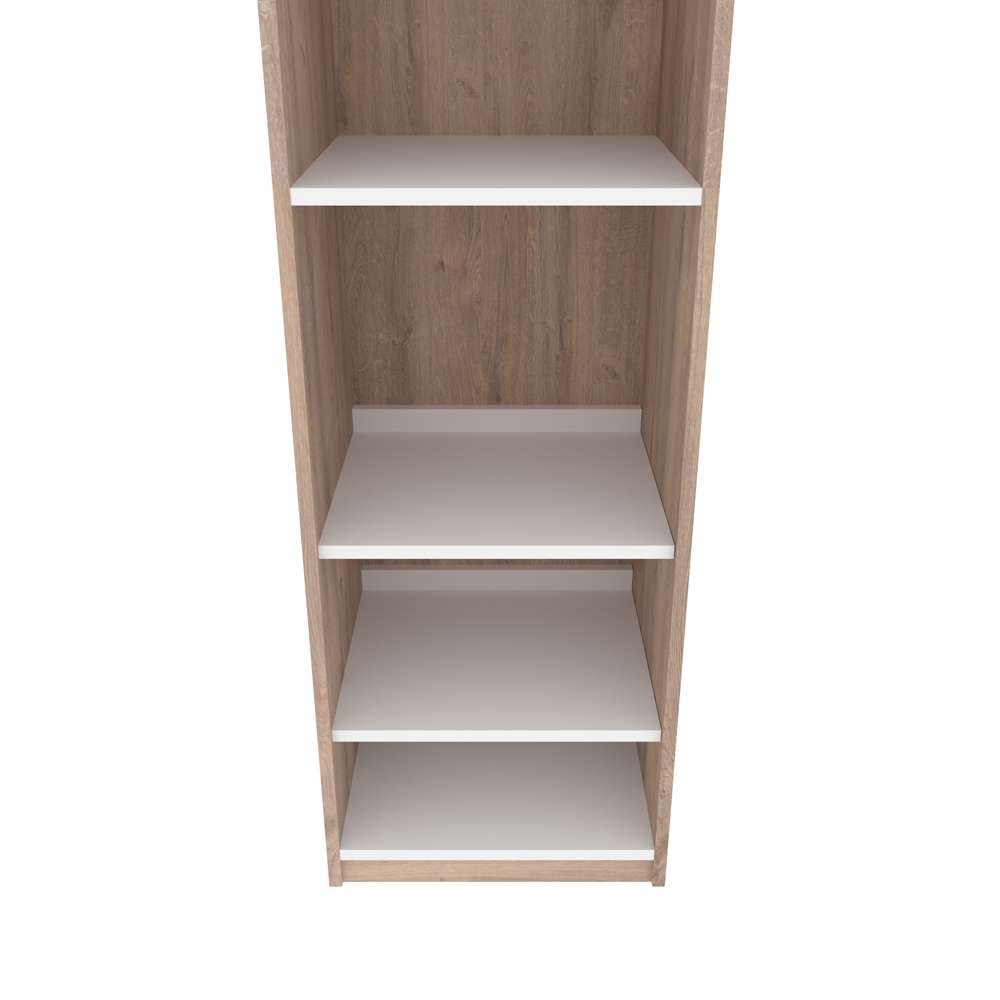 Bestar - Cielo 20W 19.5 Closet Organizer in Rustic Brown & White - 80167-000009 veiw 6