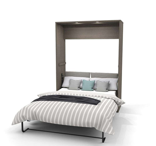 Bestar - Cielo 60W 59W Full Murphy Bed in Bark Grey & White - 80183-47 veiw 2