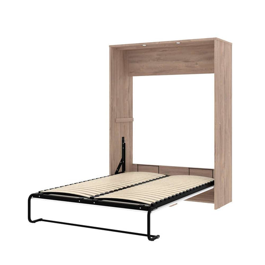 Bestar - Cielo 60W 59W Full Murphy Bed in Rustic Brown & White - 80183-000009 veiw 2