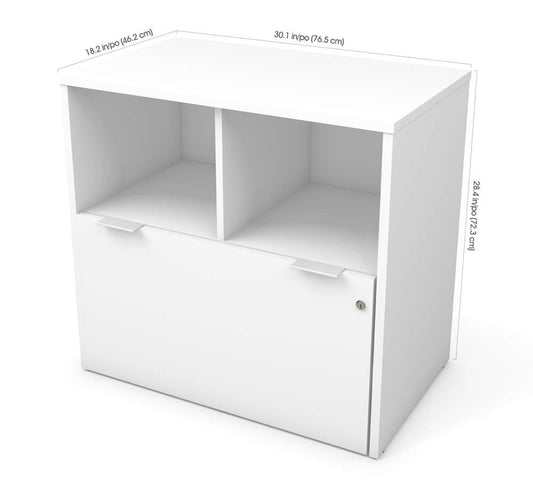 Bestar - I3 Plus 31W Lateral File Cabinet with 1 Drawer in White - 160632-1117 veiw 2