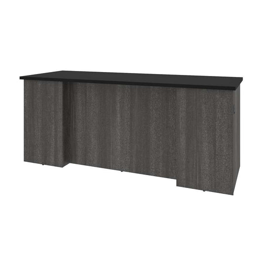 Bestar - Norma 71W Desk Shell in Black & Bark Gray - 181400-000018 veiw 2