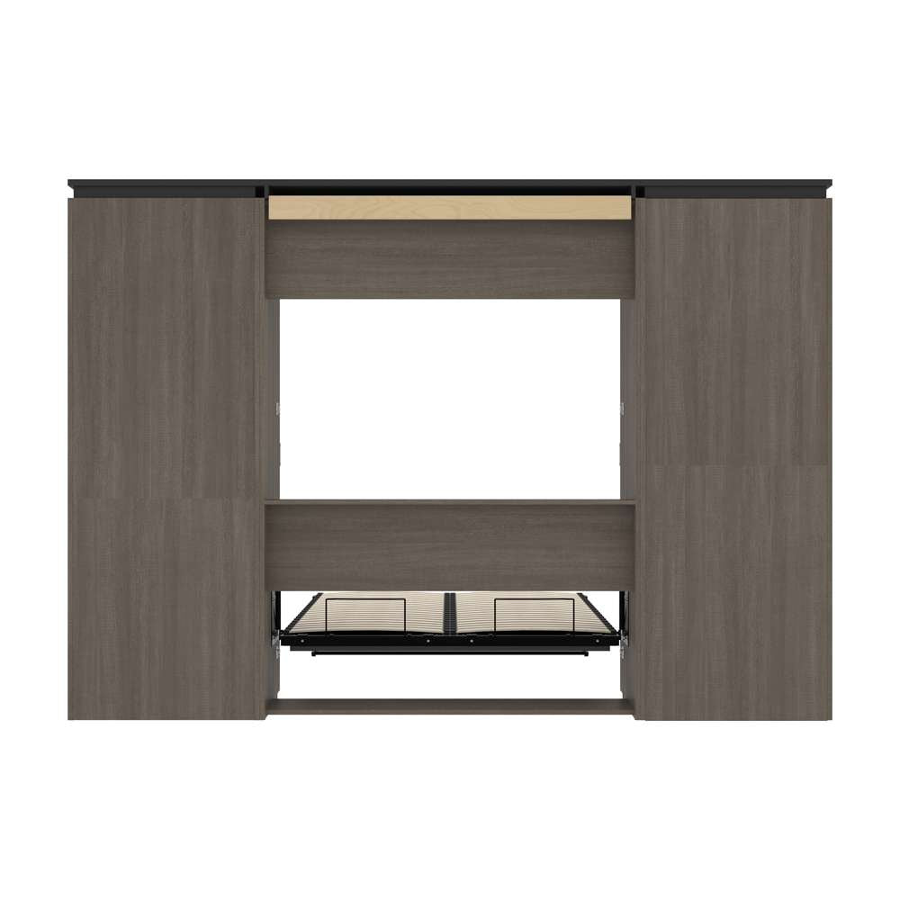 Bestar - Orion 118W Full Murphy Bed and Multifunctional Storage with Drawers (119W) in Bark Gray & Graphite - 116864-000047 veiw 11