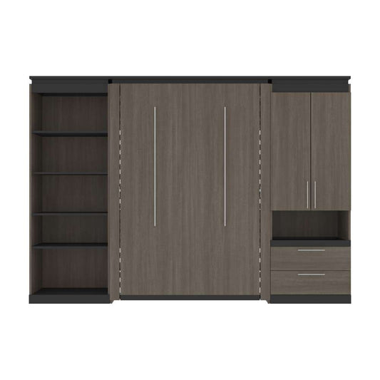 Bestar - Orion 118W Full Murphy Bed with Multifunctional Storage (119W) in Bark Gray & Graphite - 116863-000047 veiw 2