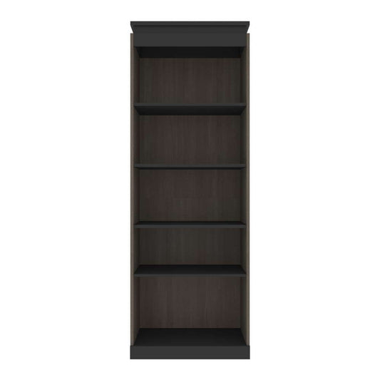 Bestar - Orion 30W Shelving Unit in Bark Gray & Graphite - 116160-000047 veiw 2