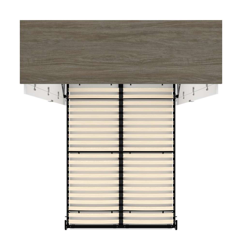 Bestar - Orion 65W Queen Murphy Bed in White & Walnut Grey - 116184-000017 veiw 11