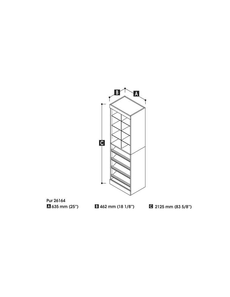 Bestar - Pur 25W Closet Organizer in White - 26164-17 veiw 6