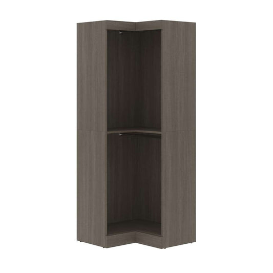 Bestar - Pur 33W Corner Closet Organizer in Bark Grey - 26165-47 veiw 2