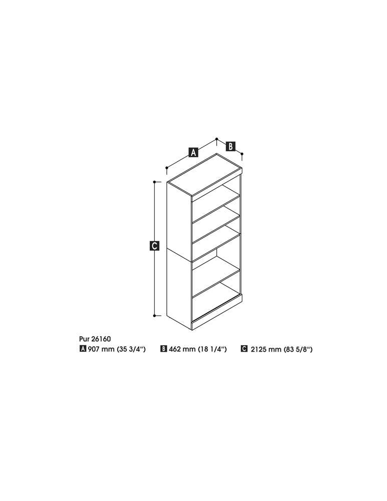 Bestar - Pur 36W Closet Organizer in Chocolate - 26160-69 veiw 3