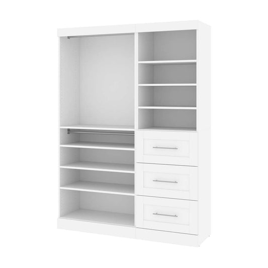 Bestar - Pur 61W Closet Organizer in White - 26870-17 veiw 2