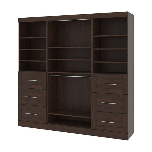 Bestar - Pur 86in Closet Organizer in Chocolate - 26857-69 veiw 2