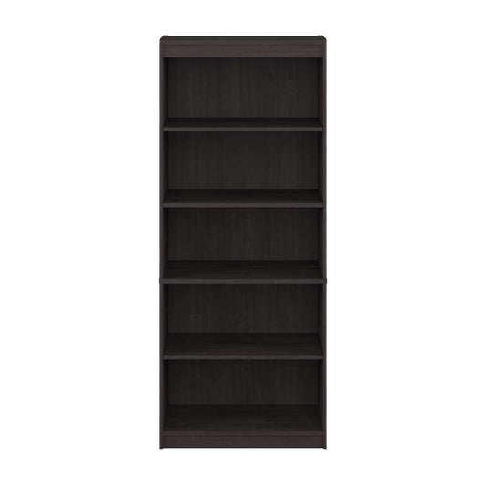 Bestar - Ridgeley 30W 5 Shelf Bookcase in Charcoal Maple - 152700-000140 veiw 2