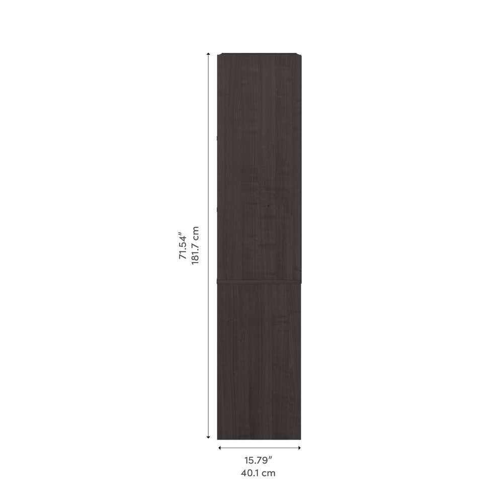 Bestar - Ridgeley 30W 5 Shelf Bookcase in Charcoal Maple - 152700-000140 veiw 9