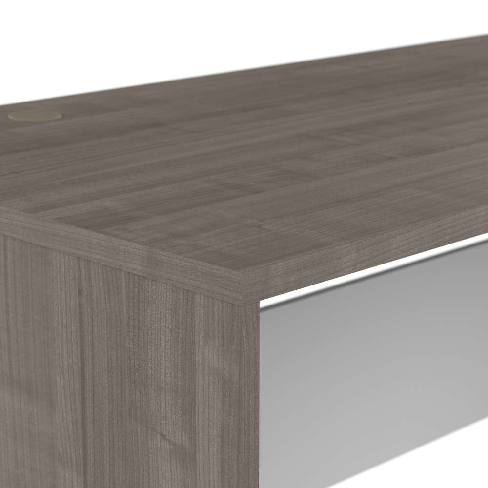 Bestar - Ridgeley 65W Desk Shell in Silver Maple & Pure White - 152400-000144 veiw 10