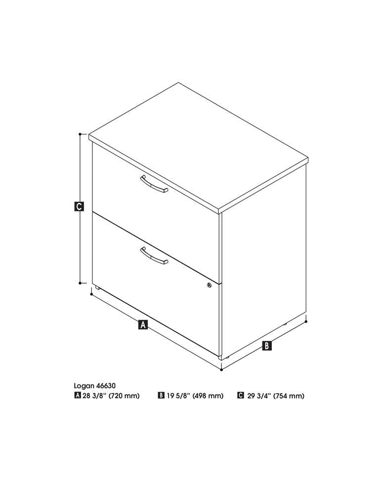 Bestar - Universel 29W Lateral File Cabinet in White - 46630-1117 veiw 10