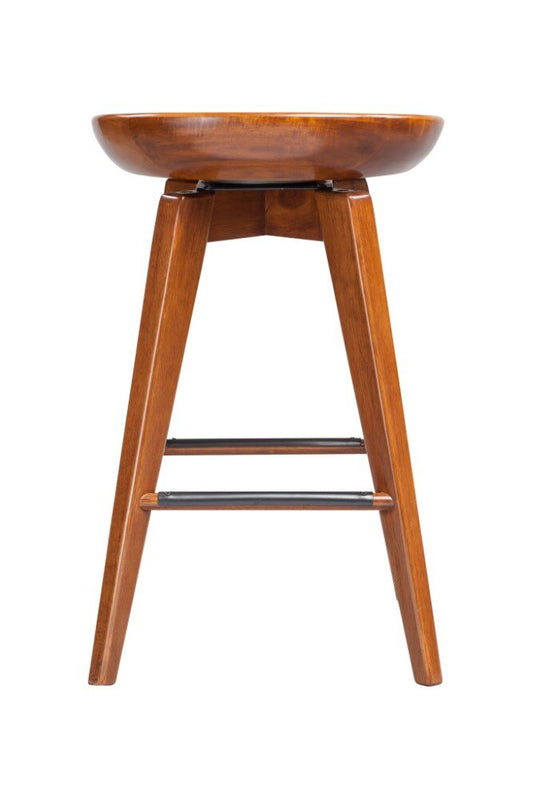 Boraam - 24in Bali Swivel Stool in Walnut - 55124 veiw 2