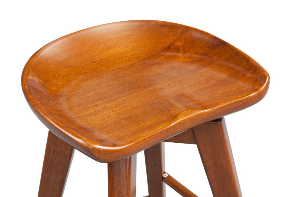 Boraam - 24in Bali Swivel Stool in Walnut - 55124 veiw 4