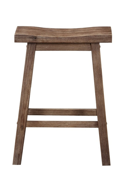 Boraam - 24in Sonoma Wire-Brush Saddle Stool - 75024 veiw 2