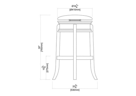 Boraam - 29in Magellan Swivel Stool in Brandy - 43029 veiw 2