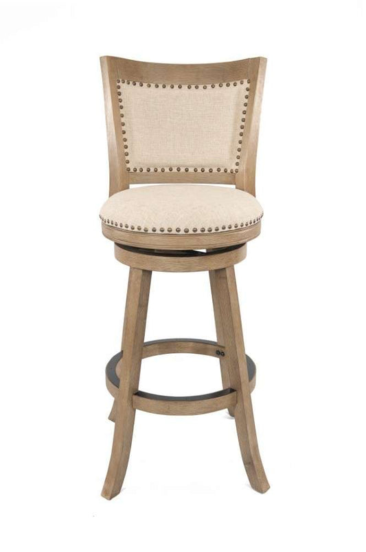 Boraam - 29in Melrose Barstool in Driftwood Gray Wire-Brush And Ivory - 76529 view 2