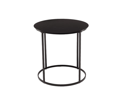 Boraam - Landon Round Metal End Table - Dark Brown Finish - 17218 veiw 2