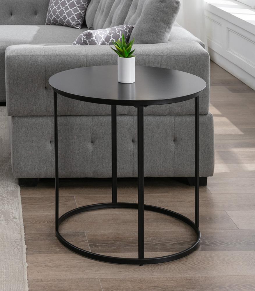 Boraam - Landon Round Metal End Table - Dark Brown Finish - 17218 veiw 9
