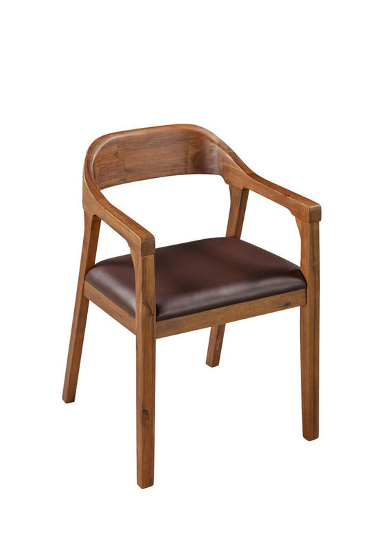 Boraam - Rasmus Dining Armchairs - Chestnut Wire-Brush Finish - Set of 2 - 77318 veiw 2