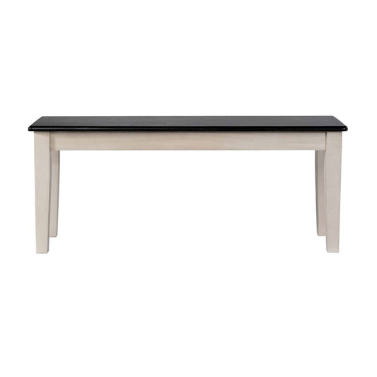 Boraam - Shaker Dining Bench - European Black Ash/Antique White - 30118 view 2