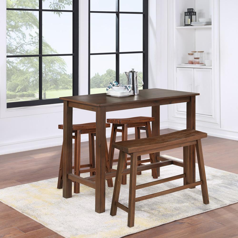 Boraam - Sonoma 4pc Pub Set - Chestnut Wire-Brush Finish - 75127 veiw 9