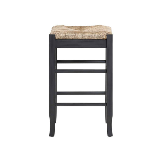 Boraam - Square Rush Backless Counter Stool - Charcoal Grey Finish - 94024 view 2
