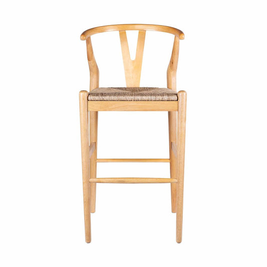 Boraam - Wishbone Bar Height Kitchen Bar Stool - Natural Finish - 50029 view 2