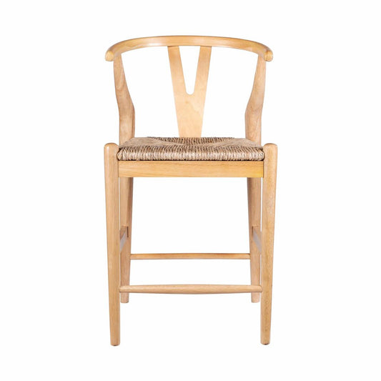 Boraam - Wishbone Counter Height Kitchen Bar Stool - Natural Finish - 50024 view 2