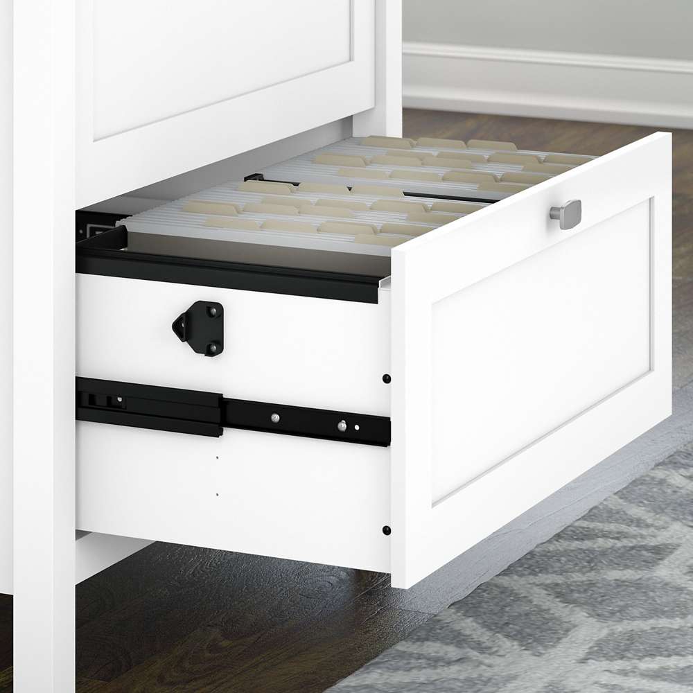 Bush Furniture - Broadview 2 Drawer Lateral File Cabinet in Pure White - BDF131WH-03 veiw 5