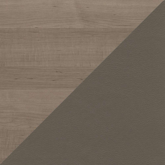 Bush Furniture - Cabot 60W L Shaped Computer Desk with Mid Back Leather Box Chair in Ash Gray - CAB059AG veiw 2