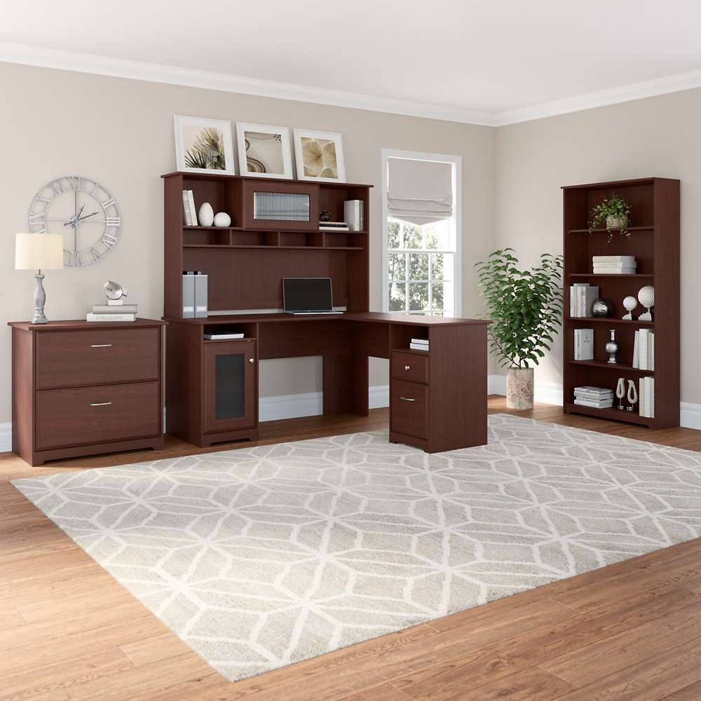 Bush Furniture - Cabot Lateral File Cabinet in Harvest Cherry - WC31480 veiw 8