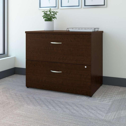 Bush Furniture - Easy Office Lateral File Cabinet in Mocha Cherry - EO101MRSU veiw 2