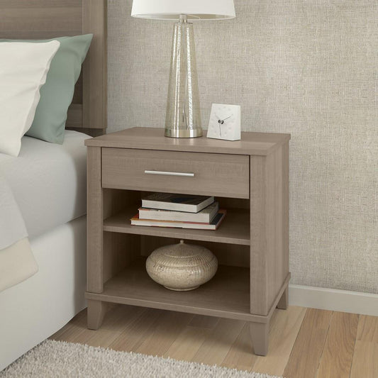 Bush Furniture - Somerset Nightstand in Ash Gray - STS119AG veiw 2