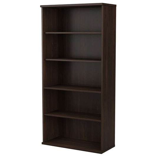 Bush Furniture - Studio C Tall 5 Shelf Bookcase in Black Walnut - SCB136BW veiw 2