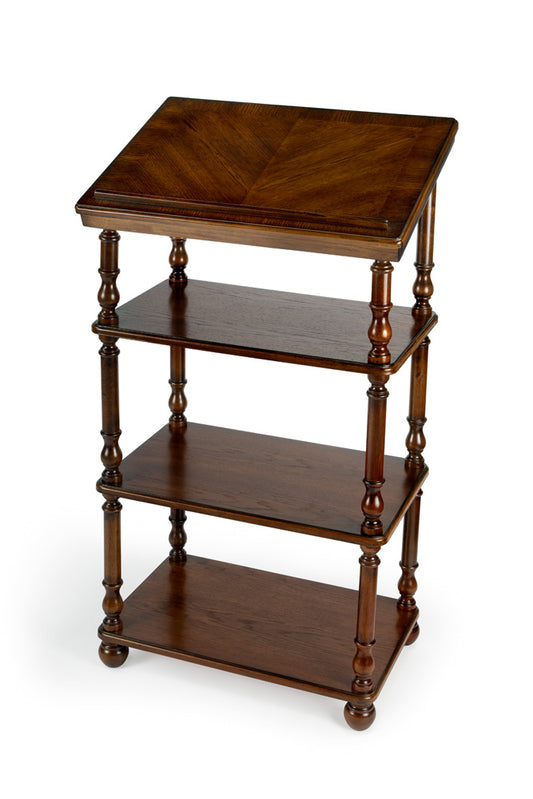 Butler Specialty Company - Alden 24 in. W Rectangular Wood 4 Tier Library Stand, Medium Brown - 1512001