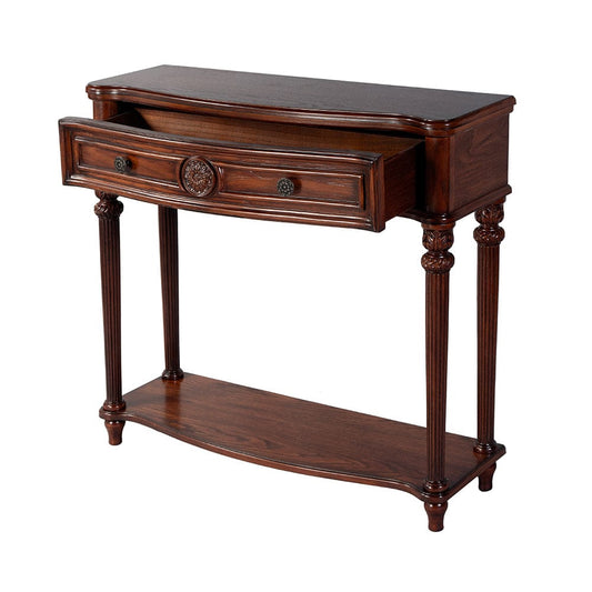 Butler Specialty Company - Alexander 37 in. W Rectangular Wood 1 Drawer Console Table w Lower Open Shelf, Brown - 2130001 View 2